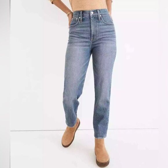 Madewell The Perfect Vintage Straight Crop Jean Belbury Wash Tencel sz 31 N0221 - Picture 1 of 14